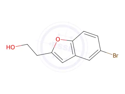 Chemical structure of 2-(5-Bromo-1-benzofuran-2-yl)ethan-1-ol