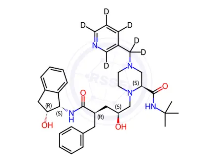 Chemical structure of Indinavir-d6