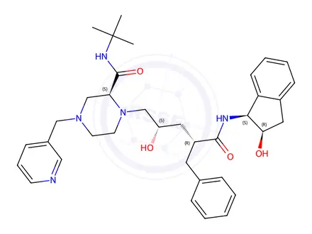 Chemical structure of Indinavir