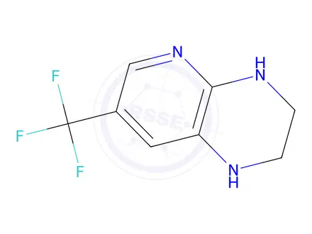 Chemical structure of 7-(Trifluoromethyl)-1,2,3,4-tetrahydropyrido[2,3-b]pyrazine