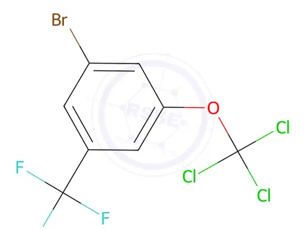 Chemical structure of 1-Bromo-3-(trichloromethoxy)-5-(trifluoromethyl)benzene