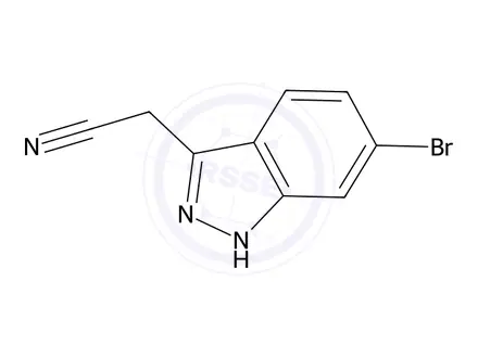 Chemical structure of 2-(6-Bromo-1H-indazol-3-yl)acetonitrile