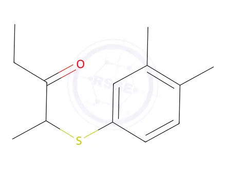 Chemical structure of 2-((3,4-Dimethylphenyl)thio)pentan-3-one