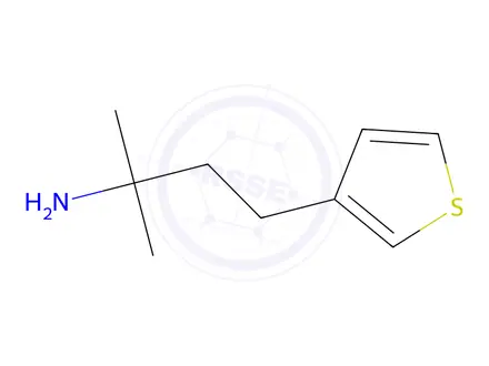 Chemical structure of 2-Methyl-4-(thiophen-3-yl)butan-2-amine