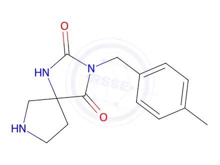 Chemical structure of 3-[(4-Methylphenyl)methyl]-1,3,7-triazaspiro[4.4]nonane-2,4-dione