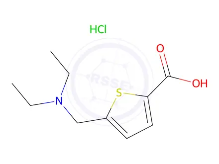 Chemical structure of 5-[(diethylamino)methyl]thiophene-2-carboxylic acid,HCl