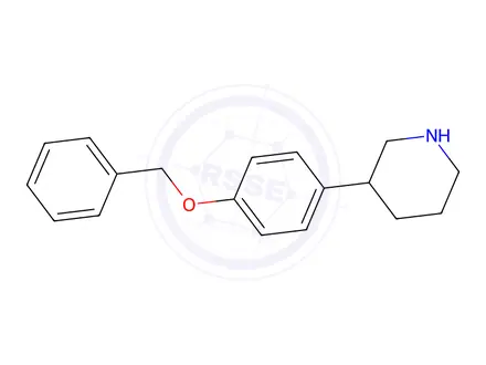 Chemical structure of 3-(4-(Benzyloxy)phenyl)piperidine