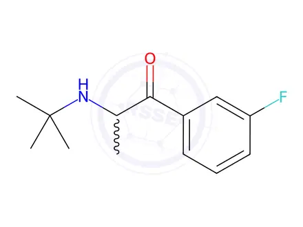 Chemical structure of 2-(TERT-BUTYLAMINO)-1-(3-FLUOROPHENYL)PROPAN-1-ONE