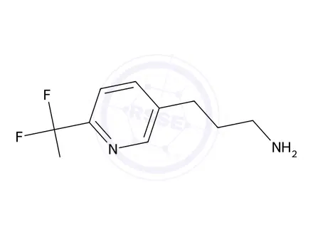 Chemical structure of 3-(6-(Trifluoromethyl)pyridin-3-yl)propan-1-amine