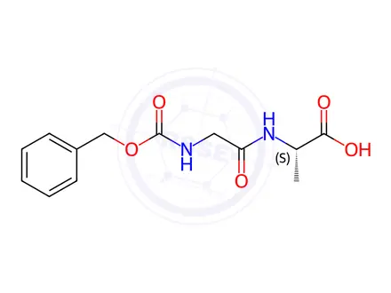 Chemical structure of Racecadotril Impurity 21 (Z-Gly-Ala-OH)