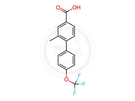 Chemical structure of 3-Methyl-4-(4-trifluoromethoxyphenyl)benzoic acid