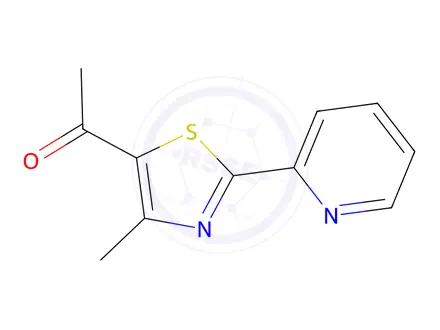 Chemical structure of 1-(4-Methyl-2-(pyridin-2-yl)thiazol-5-yl)ethan-1-one