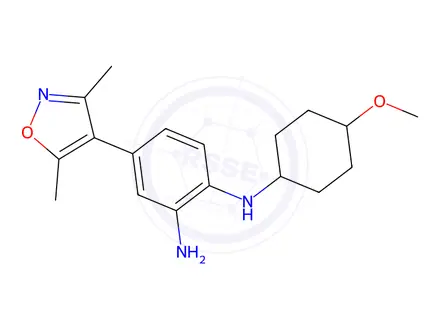 Chemical structure of 4-(3,5-Dimethylisoxazol-4-yl)-N1-((1r,4r)-4-methoxycyclohexyl)benzene-1,2-diamine