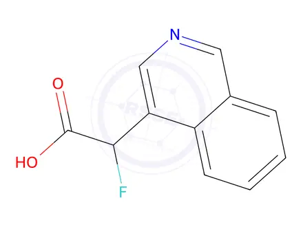 Chemical structure of 2-Fluoro-2-(isoquinolin-4-yl)acetic acid