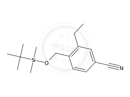 Chemical structure of 4-(((tert-Butyldimethylsilyl)oxy)methyl)-3-ethylbenzonitrile