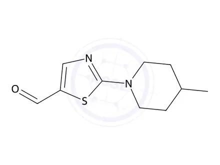Chemical structure of 2-(4-Methylpiperidin-1-yl)thiazole-5-carbaldehyde