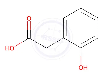 Chemical structure of 2-Hydroxyphenylacetic Acid