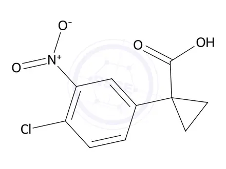 Chemical structure of 1-(4-Chloro-3-nitrophenyl)cyclopropane-1-carboxylic acid