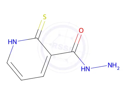 Chemical structure of 3-Pyridinecarboxylicacid,1,2-dihydro-2-thioxo-,hydrazide(9CI)