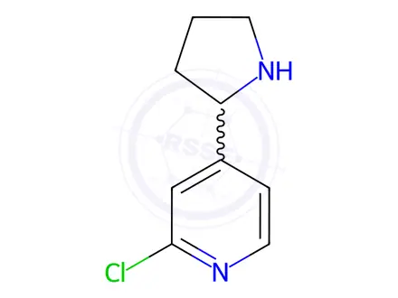 Chemical structure of 2-Chloro-4-(pyrrolidin-2-yl)pyridine