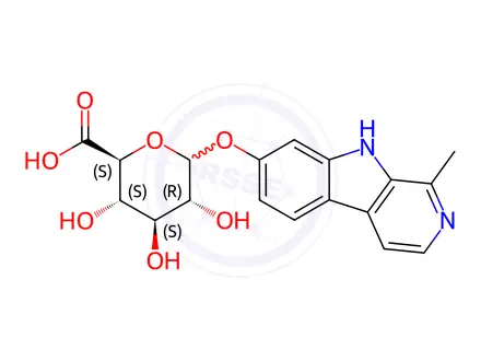 Chemical structure of harmol glucuronide