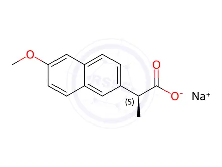 Chemical structure of Naproxen Sodium