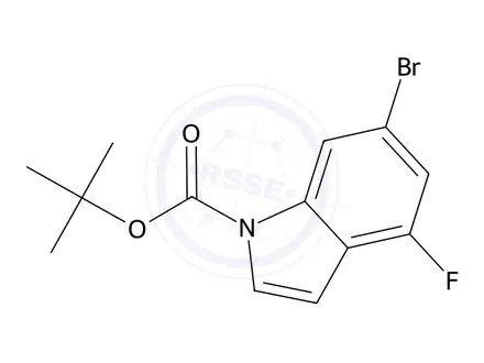 Chemical structure of tert-Butyl 6-bromo-4-fluoro-1H-indole-1-carboxylate