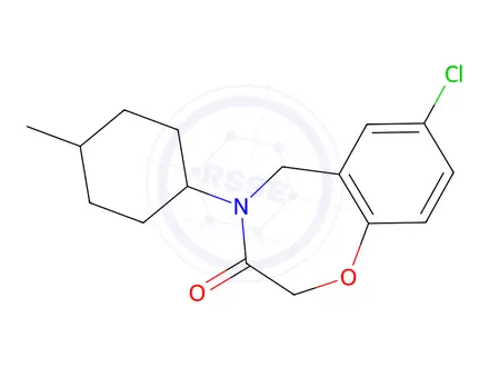 Chemical structure of 7-Chloro-4-(4-methylcyclohexyl)-2,3,4,5-tetrahydro-1,4-benzoxazepin-3-one