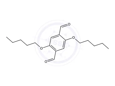 Chemical structure of 2,5-Bis(pentyloxy)terephthalaldehyde
