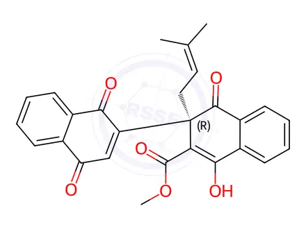 Chemical structure of Rubipodanone A