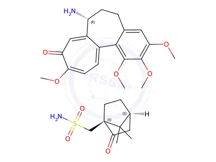 Chemical structure of (R)-N-Deacetyl Colchicine d-10-Camphorsulfonate