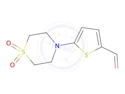 Chemical structure of 5-(1,1-Dioxidothiomorpholino)thiophene-2-carbaldehyde