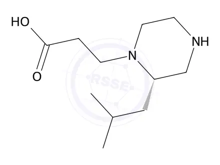 Chemical structure of (S)-3-(2-Isobutylpiperazin-1-yl)propanoic acid