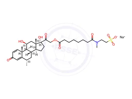 Chemical structure of Methylprednisolone suleptanate sodium salt
