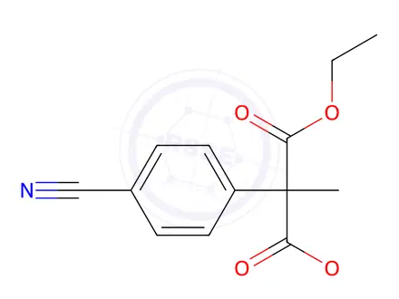 Chemical structure of Diethyl 2-(4-cyanophenyl)-2-methylmalonate