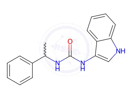Chemical structure of 1-(1H-Indol-3-yl)-3-(1-phenylethyl)urea