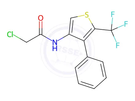 Chemical structure of N1-[4-Phenyl-5-(trifluoromethyl)-3-thienyl]-2-chloroacetamide