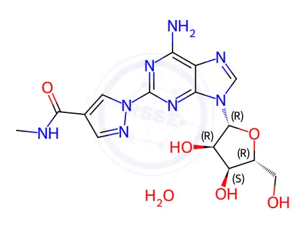 Chemical structure of Regadenoson Monohydrate