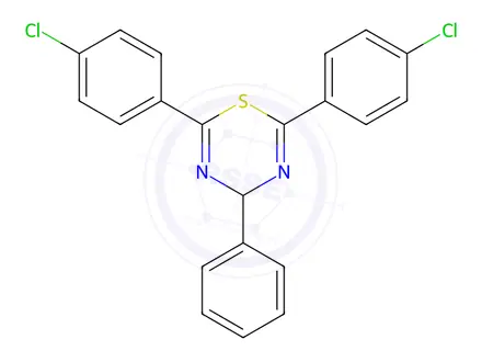 Chemical structure of 2,6-Bis(4-chlorophenyl)-4-phenyl-4H-1,3,5-thiadiazine