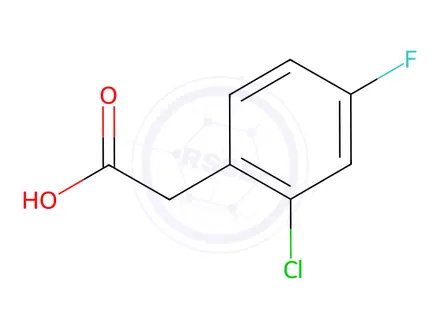 Chemical structure of 2-Chloro-4-fluorophenylacetic acid