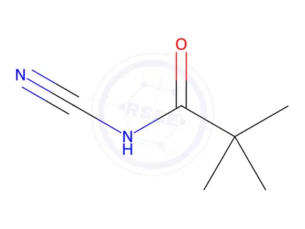 Chemical structure of N-cyanopivalamide