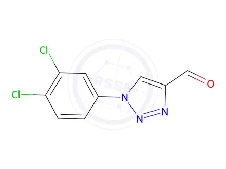 Chemical structure of 1-(3,4-dichlorophenyl)-1H-1,2,3-triazole-4-carbaldehyde