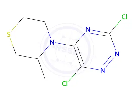 Chemical structure of 4-(3,6-Dichloro-1,2,4-triazin-5-yl)-3-methylthiomorpholine