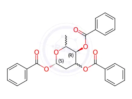 Chemical structure of D-Digitoxose Tribenzoate