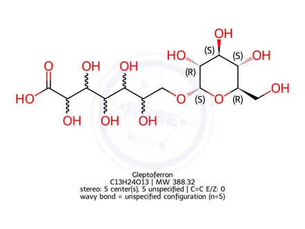 Chemical structure of Gleptoferron