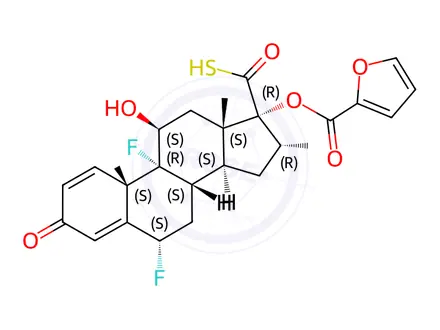 Chemical structure of Fluticasone Furoate Impurity 91