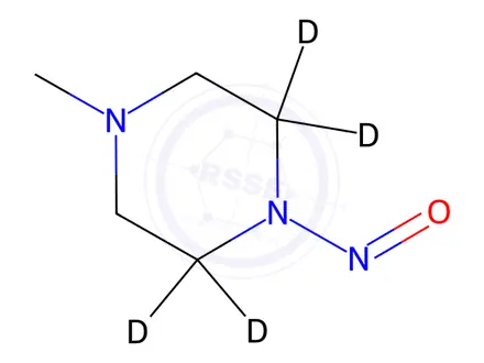 Chemical structure of N-Nitroso Cyclizine EP Impurity A-d4