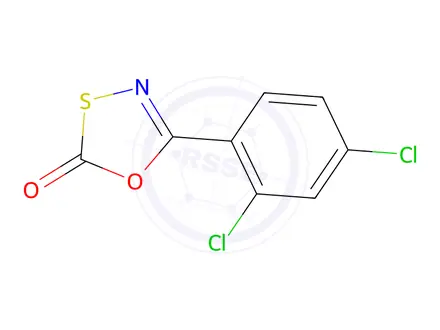 Chemical structure of 5-(2,4-Dichlorophenyl)-1,3,4-oxathiazol-2-one