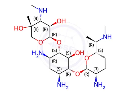 Chemical structure of Gentamicin C1 pentaacetate salt