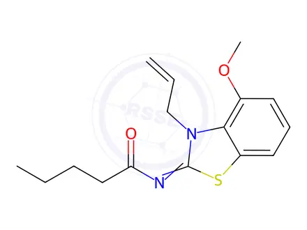 Chemical structure of N-(3-Allyl-4-methoxybenzo[d]thiazol-2(3H)-ylidene)pentanamide